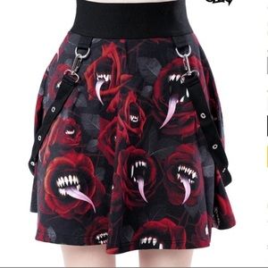 Killstar “Paradise” Rose Skater Skirt NWOT